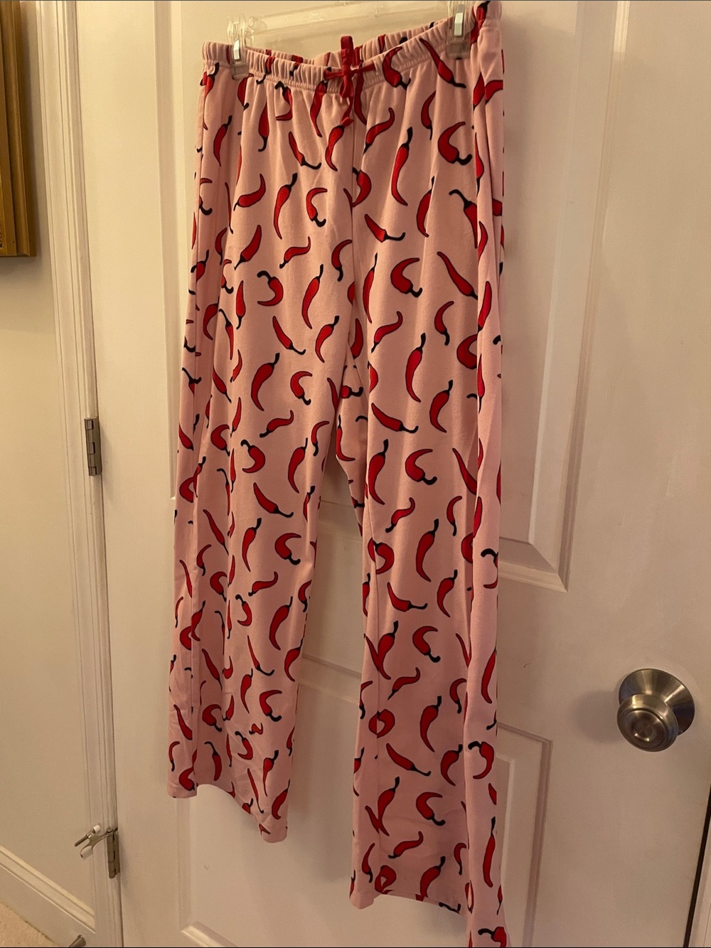 Womens Pink Chili Pepper Pajama Pants
